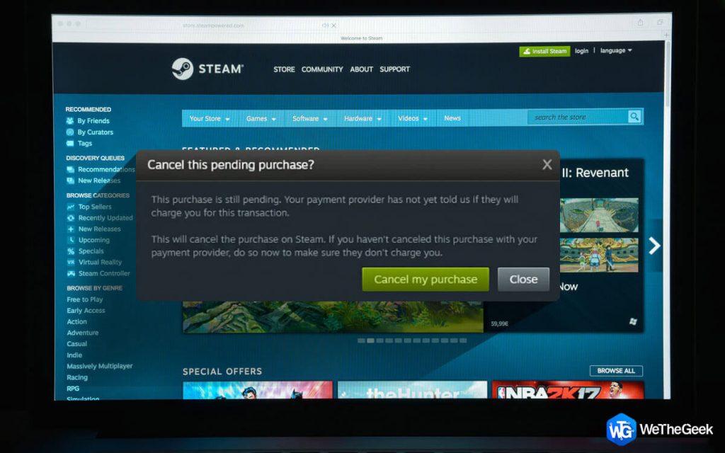 How you can fix Pending Transaction Steam Error