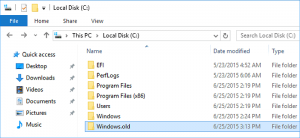 Why remove the Windows.older folder?