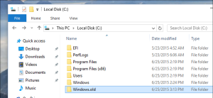 Why Windows.old folder is used?