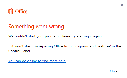 Fix Something Went Wrong on Microsoft outlook