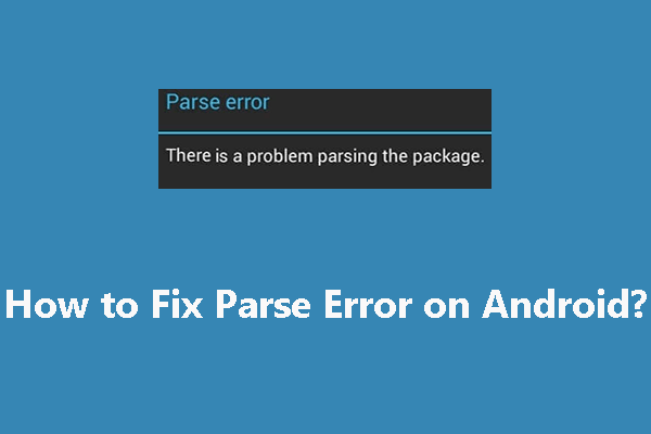 Fix Parse Error in Android