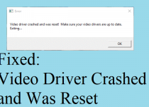 Fix Video Driver Crashed and Was Reset on Windows